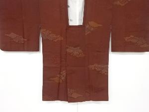 リサイクル　逆雲取りに草花模様道行コート